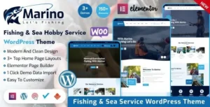 Marino - Fishing & Sea Hobby WordPress Theme 95% OFF
