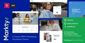 Markty SMM & Marketing WordPress Theme 95% OFF