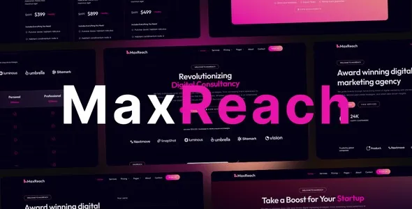 MaxReach – SEO & Digital Agency WordPress Theme 95% OFF