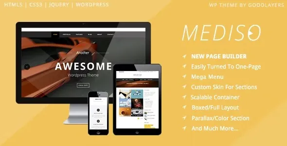 Mediso – Corporate / One-Page / Blogging WP Theme 95% OFF
