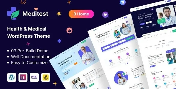 Meditest – Health & Medical WordPress Theme 95% OFF