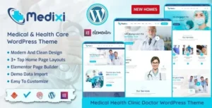 Medixi- Doctor & Medical Care WordPress Theme 95% OFF