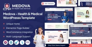 Medova - Health & Medical WordPress Theme 95% OFF
