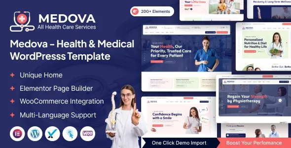 Medova – Health & Medical WordPress Theme 95% OFF