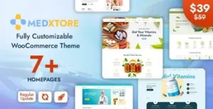 MedXtore – Pharmacy, Medical & Beauty Elementor WooCommerce Theme 95% OFF