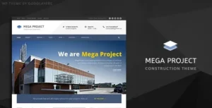 Mega Project - Construction WordPress Theme 95% OFF
