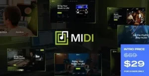 Midi – Sound & Music Production WordPress Theme 95% OFF