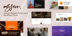 Mission - Church & Religion Multipurpose WordPress Theme 95% OFF
