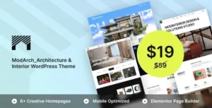 ModArch- Architecture & Interior WordPress Theme 95% OFF