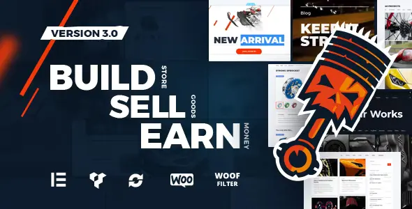 Motor Vehicles Parts Equipments and Accessories WooCommerce Store Theme [95% OFF]