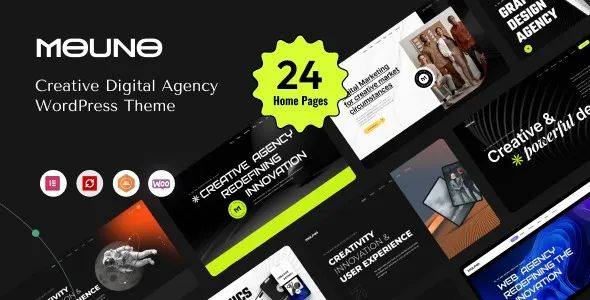 Mouno – Creative Digital Agency WordPress Theme 95% OFF