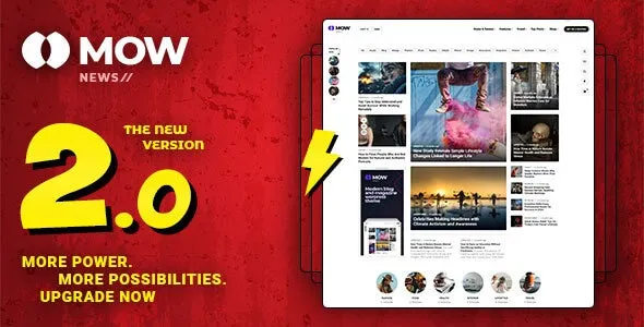 Mow – Blog & Magazine WordPress Theme 95% OFF