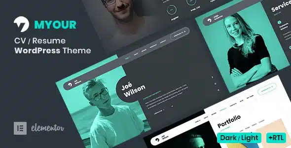 Myour – CV WordPress Theme [95% OFF]