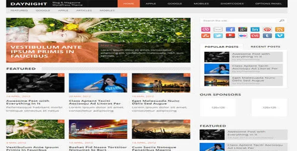 MyThemeShop Daynight WordPress Theme [95% OFF]