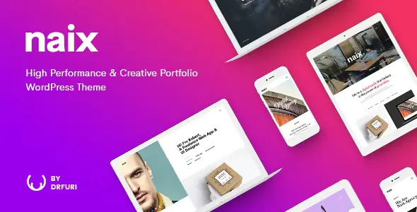 Naix – Creative & High Performance Portfolio WordPress Theme [95% OFF]