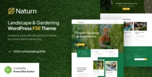 Naturn - Landscape & Gardening FSE WordPress Theme 95% OFF