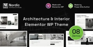 Nordic - Architecture & Interior Design WordPress Theme 95% OFF