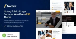 Notariz - Notary Public & Legal Services FSE WordPress Theme 95% OFF
