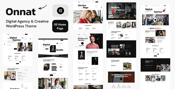 Onnat – Digital Agency & Creative WordPress Theme 95% OFF