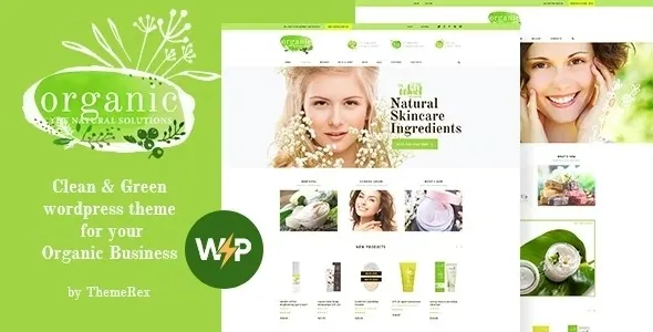 Organic Beauty Store – Natural Cosmetics WordPress Theme 95% OFF