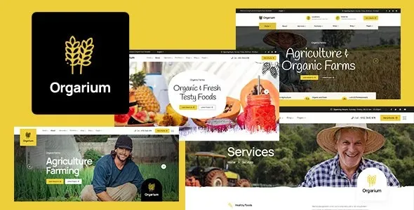 Orgarium – Agriculture & Organic Farm WordPress Theme 95% OFF