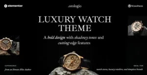 Orologio – Luxury Watch Store WordPress Theme 95% OFF
