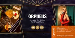 Orpheus – Karaoke Bar & Club WordPress Theme 95% OFF