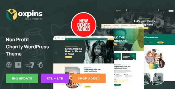 Oxpins – Non Profit Charity WordPress Theme 95% OFF