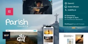 Parish – Church, Religion & Charity WordPress Theme 95% OFF