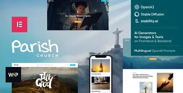 Parish – Church, Religion & Charity WordPress Theme 95% OFF
