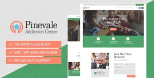 Pinevale – Addiction Recovery and Rehabilitation Center WordPress Theme 95% OFF
