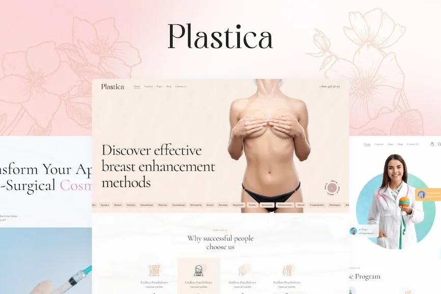 Plastica – Plastic Surgery & Beauty WordPress Theme 95% OFF