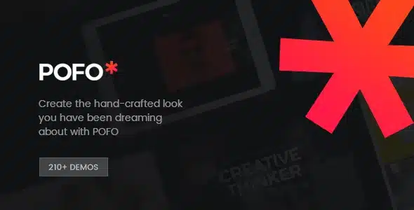 Pofo – Creative Portfolio and Blog WordPress Theme [95% OFF]