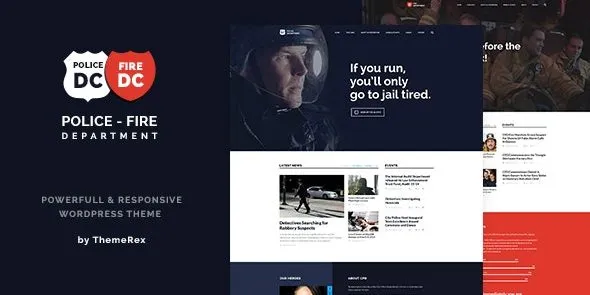 Police & Fire – Department and Security Business WordPress Theme 95% OFF