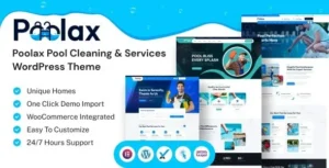 Poolax Pool Cleaning & Services WordPress Theme 95% OFF