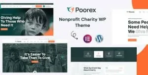 Poorex – Nonprofit Charity WordPress Theme 95% OFF