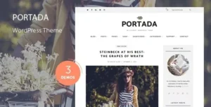 Portada- Elegant Blog Blogging Wordpress Theme 95% OFF
