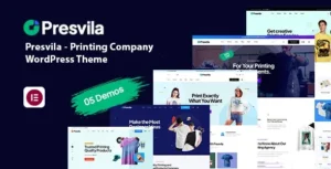 Presvila - Printing Company WordPress Theme 95% OFF