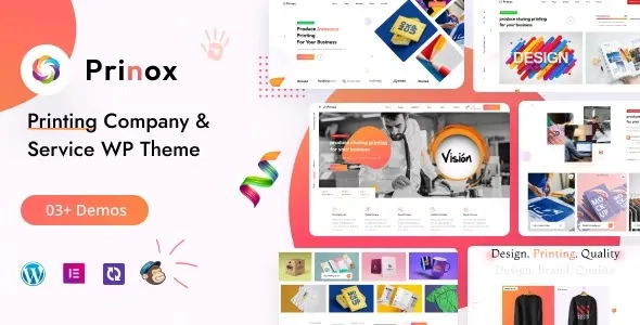 Prinox – Printing Services WordPress Theme 95% OFF