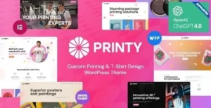 Printy – Custom Printing & T-Shirt Design WordPress Theme 95% OFF