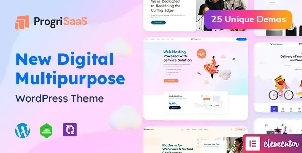 ProgriSaaS – Creative Landing Page WordPress Theme 95% OFF