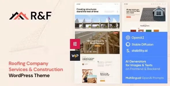 R&F – Roof & Floor WordPress Theme 95% OFF
