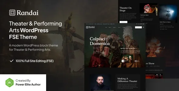 Randai – Theater Entertainment & Performing Arts FSE WordPress Theme 95% OFF