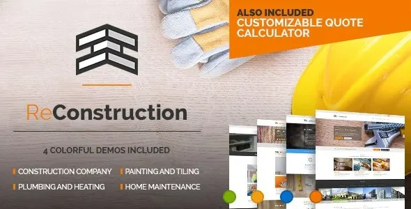 ReConstruction – Contractor & Building Theme 95% OFF