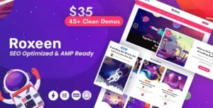 Roxeen - Personal Lightweight WordPress Theme 95% OFF