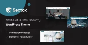 Sectox - CCTV & Security WordPress Theme 95% OFF