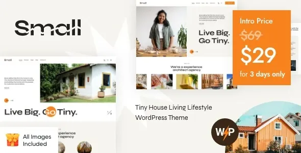 Small – Tiny House Living Lifestyle WordPress Theme 95% OFF