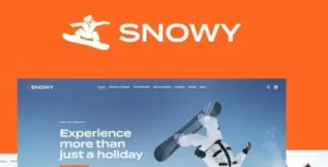Snowy Ski Resort & Snowboarding WordPress Theme 95% OFF