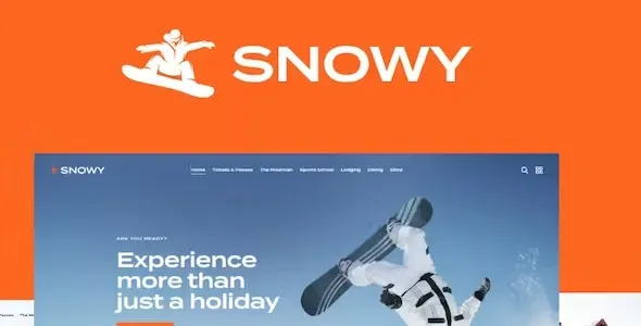Snowy Ski Resort & Snowboarding WordPress Theme 95% OFF