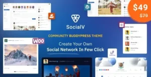 SocialV – Social Network and Community BuddyPress Theme 95% OFF